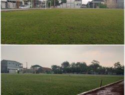 Tokoh H. Satar Bangun Lapangan Sepakbola, Disporyata dan KONI Apresiasi Lapangan Berkualitas di Kp Bojong RW 20 Abadijaya