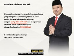 Supian Suri Ingatkan Waspada Terhadap Oknum Pencatut Namanya