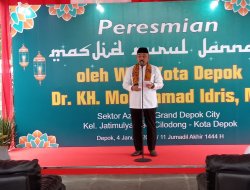 Walikota Depok Ingin Masjid Nurul Jannah Azalea Jadi Pusat Kegiatan Ekonomi