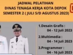 Disnaker Depok Mulai Lakukan Pelatihan Kerja Semester II
