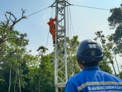 Tim ERS PLN Bangun Tower Emergency Pulihkan Suplai Listrik Pelabuhan Ratu-Bayah