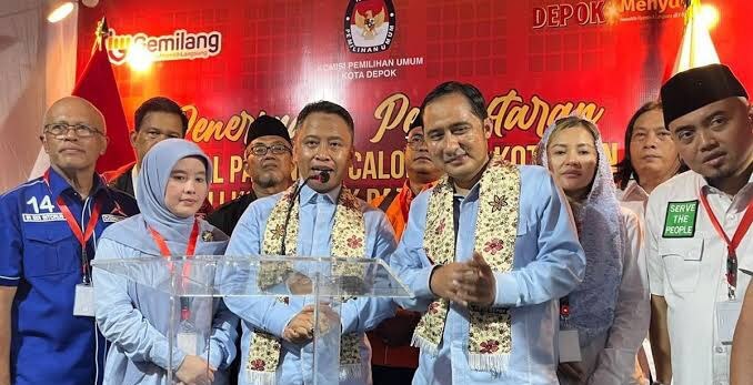 Daftar ke KPU, Paslon Supian-Chandra Resmi Maju di Pilkada Depok