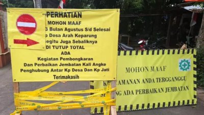 Jembatan Kali Angke Dibongkar, Warga Diminta Gunakan Akses Jalan Lain