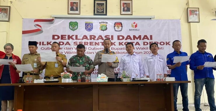 Kecamatan Sukmajaya Deklarasi Damai Pilkada Depok & Pilgub Jabar