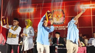 KPU Tetapkan Nomor Urut 2 Paslon Kontestan Pilkada Depok 2024