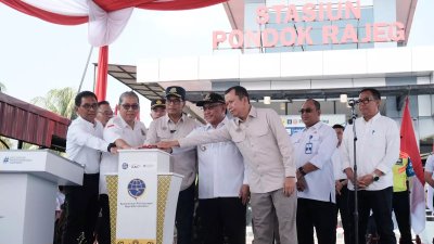 Menhub Budi Karya Sumadi Resmikan Stasiun Pondok Rajeg