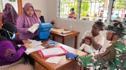 Satgas Yonif 131/Brajasakti Berikan Layanan Kesehatan Gratis Bagi Warga Distrik Muara Tami