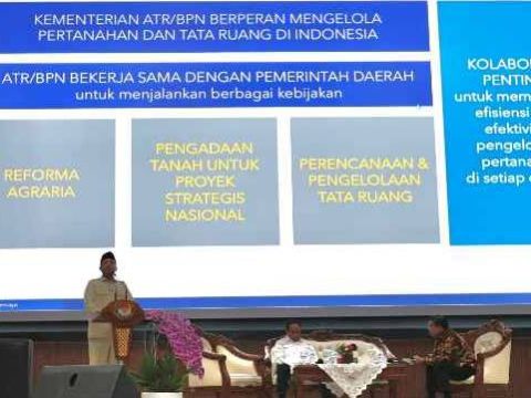 Kolaborasi Kepala Daerah Mutlak Untuk Sukseskan Program Strategis Nasional Pertanahan & Tata Ruang