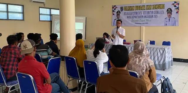 Penuhi Kebutuhan Pangan Mandiri, Kelurahan Sukmajaya Edukasi Warga Budidaya Ikan