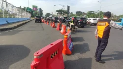 Jaga Kelancaran Arus, Polrestro Depok Terapkan Rekayasa Lalin Exit Tol Margonda 1