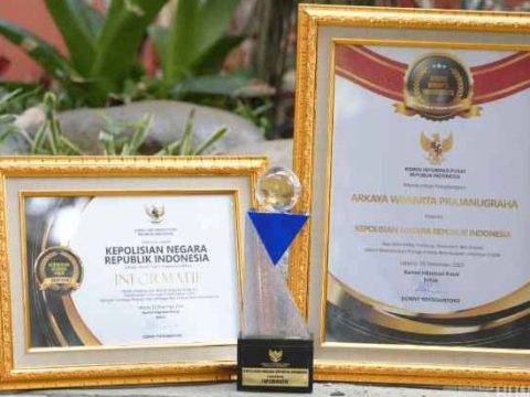 Sabet Arkaya Wiwarta Prajanugraha, Polri Dinobatkan sebagai Badan Publik Terbaik Nasional LNNK
