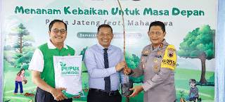 Polda Jateng Tanam 11 Ribu  Pohon Bersama Mahasiswa Undip & Petani