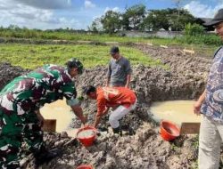 Babinsa Koramil 15/Godean Letakkan Batu Pertama KMP Kelurahan Sidoluhur